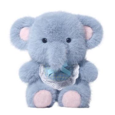 Imagem de Boneca de pelúcia, desenho animado, elefante azul, 20 cm, bicho de pel