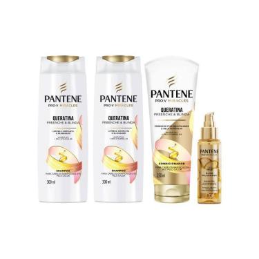 Imagem de Kit Pantene Queratina 2 Sh 300Ml+ 1 Cond 150Ml+ 1 Oleo 95Ml