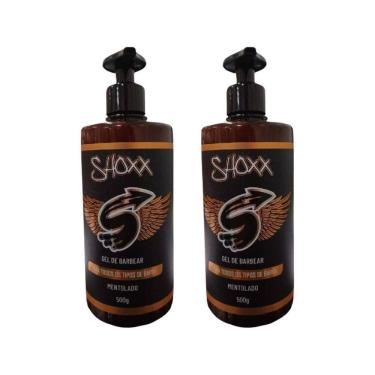Imagem de Gel De Barbear Shoxx 500G Mentolado - Kit Com 2Un