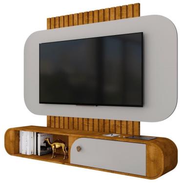 Imagem de Painel Suspenso Organico TV 55 Polegadas 156 Cm Jurere Bechara Naturalle Off White