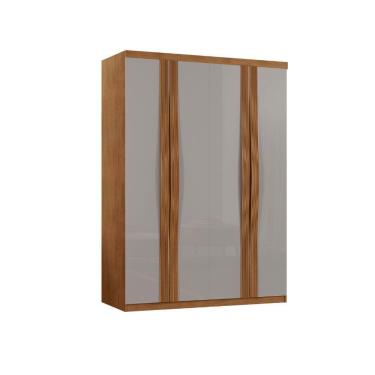 Imagem de Guarda Roupa Solteiro Dunas Mdf 4 Portas E 2 Gavetas Moderna Naturalle/off White
