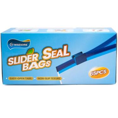 Imagem de Sacos de armazenamento de alimentos Wisesorb WiseFresh 65 Count Slider