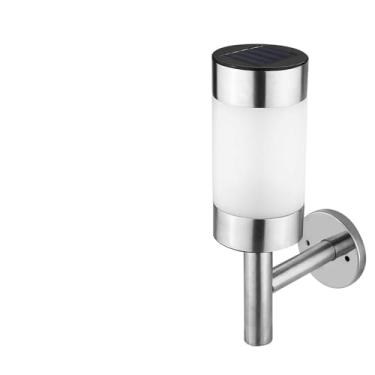 Imagem de Aço Inoxidável Led Energia Solar Montagem na Parede Luz de Eficiente Energia Fácil Instalar para Jardim Ao Ar Livre Quintal Sensor Lâmpada