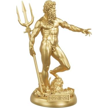 Imagem de Estátua Poseidon Deus Grego Netuno - Versão 4 - Nu (Ouro)