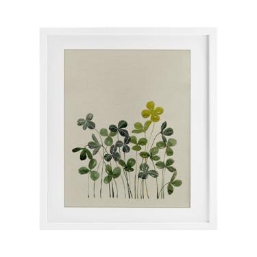 Imagem de Stupell Industries Hidden Gems Botanicals Impressão emoldurada branca sob vidro, design de Grace Popp, 16 x 13