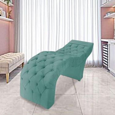 Imagem de Maca Estofada Estética Cílios Salão Spa Suede Olivia Cor:azul Tiffany