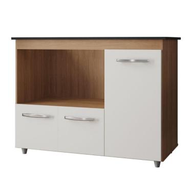 Imagem de Balcão Para Cooktop Ana 5 Bocas 3 Portas Moblis Cor:savana Off White