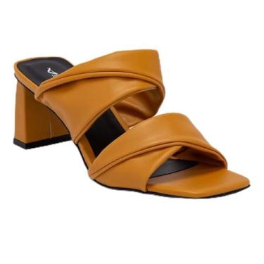 Imagem de Mule Feminino Curve Soft Salto Médio - Pêssego 35