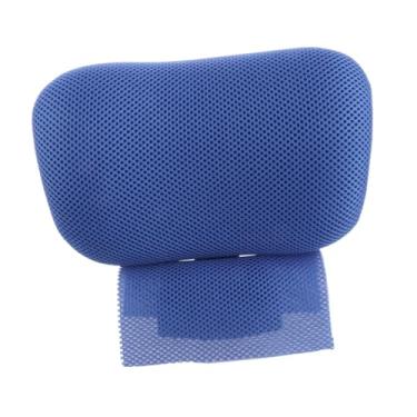 Imagem de Milageto Encosto de cabeça ajustável para cadeira de escritório, ângulo de descanso de cabeça, acessórios ajustáveis, travesseiro de cabeça de cadeira de, Azul