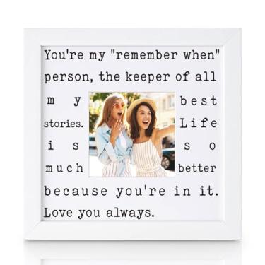 Imagem de THYGIFTREE Porta-retrato de longa data para melhor amiga de infância para mulheres, lembrança sentimental, presente de aniversário e Natal para ela, lembre-se de quando