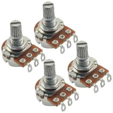 Imagem de BokWin Potenciômetro de guitarra pacote com 4 - Potes cônicos de áudio A250K Tone & B250K Combo de volume, eixo curto de 15 mm para controle confiável de volume e ajuste de tom de guitarra elétrica