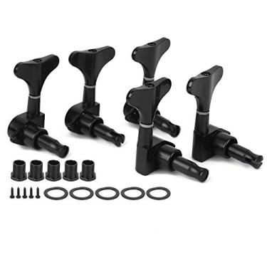 Imagem de SPYMINNPOO Liga Fechada Sintonizadores de Baixo Ajuste Preciso para Baixo Guitarristas Acessórios de Instrumento Musical de Prata (Preto)