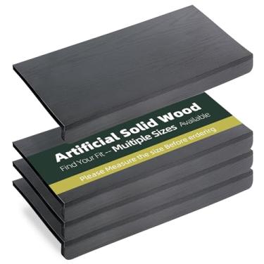 Imagem de LstXyronica Forros de prateleira de madeira MDF resistentes de 71 cm x 30 cm, 4 peças, painéis sólidos sem odor, capas de rack de arame de 0,6 polegadas de espessura para armazenamento de despensa