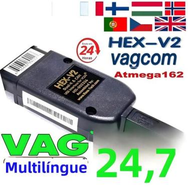 Imagem de Cabo De Ferramenta De Diagnóstico OBD2 VAG COM HEX-V2 Multilíngue Para