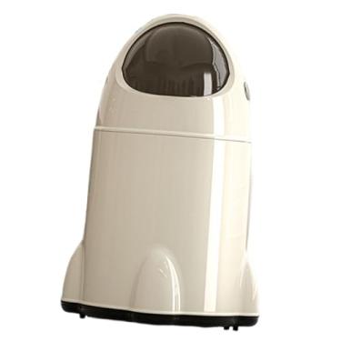 Imagem de ＫＬＫＣＭＳ Lixeira de cozinha alta com rodas universais, cesto de lixo com tampa para banheiro, trailer, casa e escritório, Branco