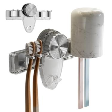 Imagem de Porta-Escovas De Dentes Para Parede,Organizador Removível Com Ventosas,Suporte Para Escovas De Dentes | Para Casa Banheiro Chuveiro Cozinha De Autocaravana