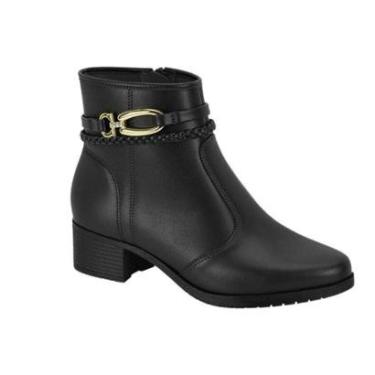 Imagem de Bota Feminina Moleca 5346.102 Preto/Dourado-Feminino