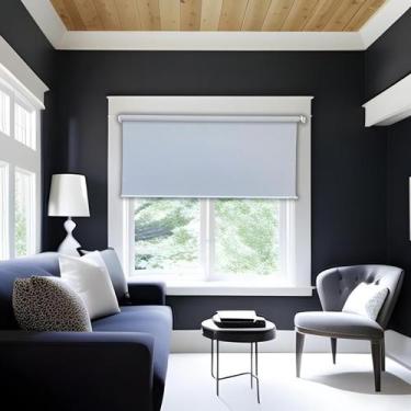 Imagem de Persiana Rolo Screen Cinza 100 cm (Largura) x 260 cm (Altura) Cortina 