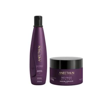 Imagem de Kit aneethun no frizz system shampoo 250ml, mascara 300ml