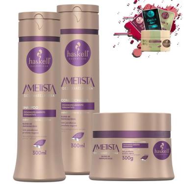 Imagem de Kit Haskell Ametista Shampoo Condicionador Mascara 300g