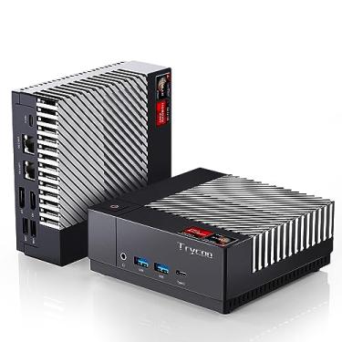 Imagem de Trycoo AMD Ryzen 7 5800U Mini PC Gaming, 16GB DDR4/512GB PCIe3.0 NVMe SSD, Mini Computadores com HDD de 2,5 polegadas, Tipo-C, DP, HD, Dual LAN, WiFi5, BT4.2, Rich USB