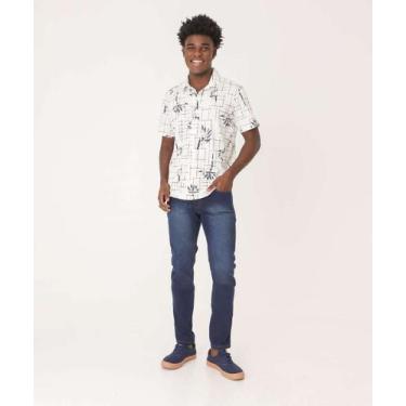 Imagem de Calça Masculina Jeans Skinny Bolsos MR-33536, Jeans azul, 44