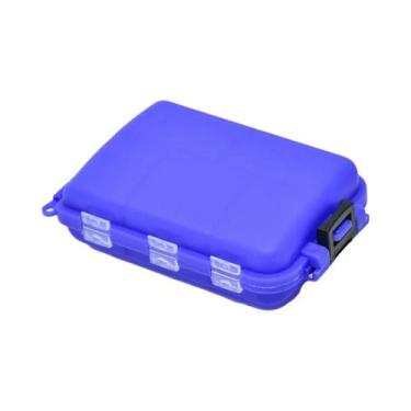 Imagem de Caixa Organizadora De Pesca Com 10 Compartimentos Para Iscas, Ganchos 