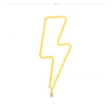 Imagem de Luminária/Abajur De Led Vazada De Raio Amarelo Neon - Silhueta