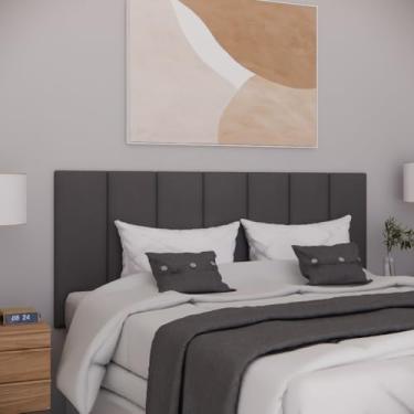 Imagem de Kit 10 Cabeceiras Móduladas Estofada Para Cama Box Casal Queen King - 45x20(CINZA,8)