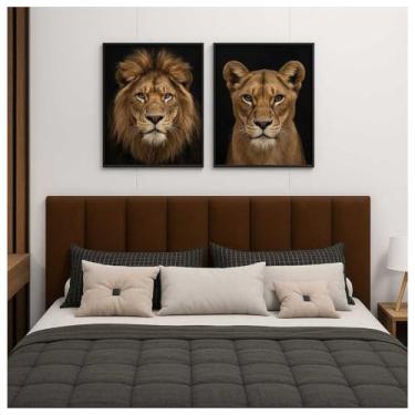 Imagem de Kit 10 Cabeceira de Cama Box Estofada Modular 45x20cm Decoração Para Quarto(MARROM,SOLTEIRO - 5 PLACAS)