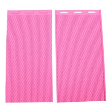 Imagem de Luocute 2 Peças de Folha de Prensa de Cera de Abelha de Silicone, Máquina de Gravação de Cera de Abelha, Ferramentas de Molde de Folha de Prensa Macia Com Padrões de Colmeia Elevados,