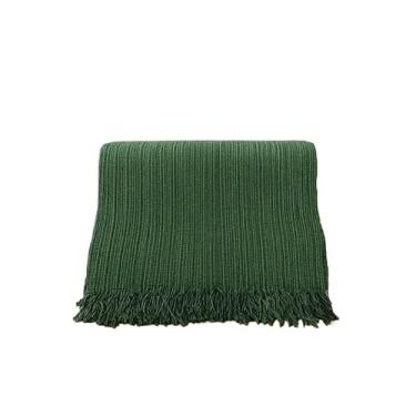 Imagem de Manta de Algodão Grande para Sofá Casal King 3,00X1,80M Grande 2,40X1,80m Pop pequena 2,20X1,50M sua casa(Pop 2,20x1,50m VERDE MESCLADO)