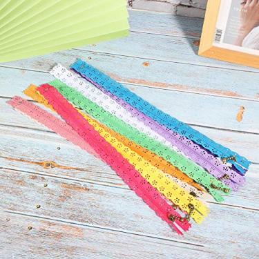 Imagem de Acouto 10 Unidades de Zíperes de Renda Mista No.3 Acessórios de Costura de Nylon Artesanato - 30 Cm de Comprimento, Decoração Elegante, Design de Roupas e Acessórios de Boutique, Projetos de Costura Ideais e Presentes Feitos à Mão