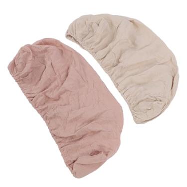 Imagem de Yinhing Lençóis Ajustados para Berço, Macio, Respirável, Elástico, Algodão, 2 Pacotes, para Berço Universal, Colchão, Retângulo Oval, Ampulheta (Creme Rosa)