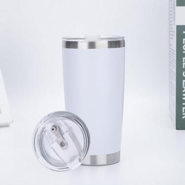 Imagem de CWPJUNDGP Caneca de carro de aço inoxidável de 590 ml, caneca de carro de camada dupla, isolamento térmico, isolamento térmico, copo mestre de gelo, grande capacidade