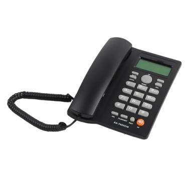 Imagem de Luqeeg Inglês Caller Id Telefone Handsfree Chamando Casa Hotel Telefone Fixo, Som Claro Discagem Rápida Função Mudo Com Fio (Preto)