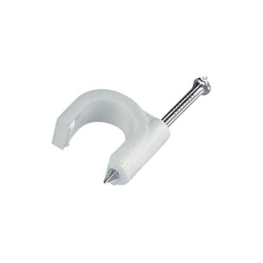 Imagem de Miguelão Organizador de Cabos Fixador de Fio 9mm, Plástico e Inox, 100 Unidades com Parafusos