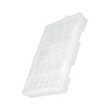 Imagem de NATEFEMIN Estojo de armazenamento de bateria transparente, estojo de transporte seguro, suporta bateria AAA/AA/C/D/9V à prova d'água