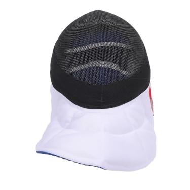 Imagem de GOWENIC Esgrima Capa Facial Malha de Aço Carbono à Prova de Facas Forro de Pano Respirável para Treinamento de Sabre Adultos (XL)