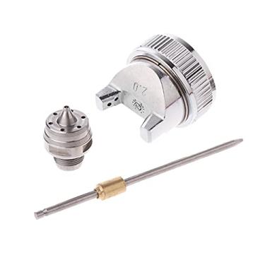Imagem de O bocal de 2.0mm substitua o jogo do bocal para HVLP. Pistola de pulverizador H-827 mão pneumática manual pintura de pulverização