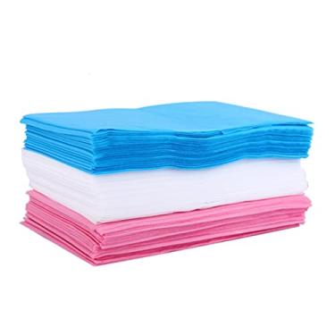 Imagem de Dioche Lençóis Descartáveis ​​não Tecidos de Uso único, Macios e Confortáveis, Capas de Mesa de Tratamento para Hotel, Salão de Beleza, Massagem Nos Pés, Rosa, Azul, Branco, 10 Peças,
