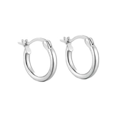 Imagem de GemKing DY110043-S-G-NA Brincos de argola torcida de prata brincos de design exclusivo da moda luxuosa com joias de presente rosa banhado a ouro brilhante para amantes, Prata esterlina, Sem pedra