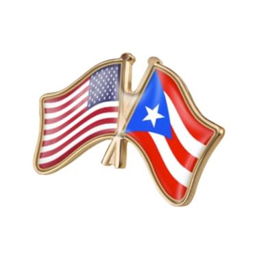 Imagem de QTAOEIONG Bandeiras dos Estados Unidos, EUA, América, EUA e muitos outros países, broche de liga de amizade com cruz, 1.3x0.9inch/32x23mm, Metal, Sem Pedra Preciosa