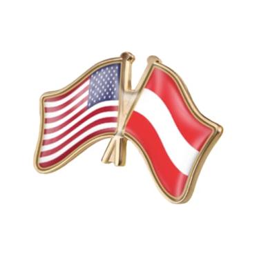 Imagem de QTAOEIONG Bandeiras dos Estados Unidos, EUA, América, EUA e muitos outros países, broche de liga de amizade com cruz, 1.3x0.9inch/32x23mm, Metal, Sem Pedra Preciosa