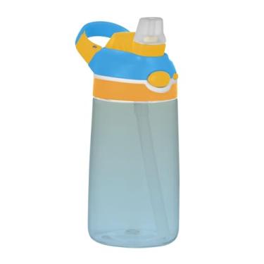 Imagem de Garrafa de água verde claro azul celeste gradiente infantil 473 ml Tritan garrafa de água esportiva portátil com tampa de canudo 473 ml copos de viagem reutilizáveis para crianças à prova de vazamento
