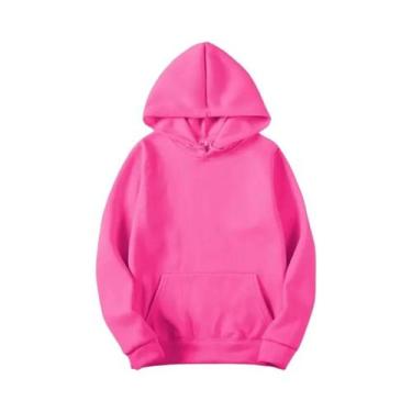 Imagem de Suéter Masculino Com Capuz Em Cor Sólida, Quente, De Lã, Moda Streetwe