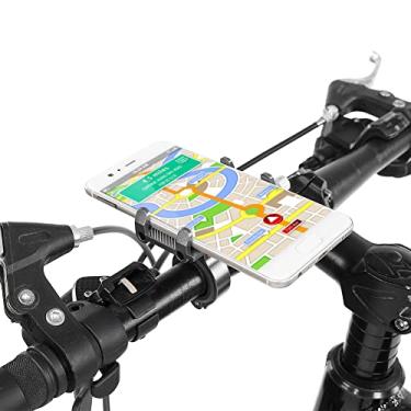 Imagem de Cryfokt Suporte Flexível Giratório do Grampo da Montagem do Telefone da Bicicleta para o Veículo Elétrico 22.2-31.8mm Vermelho 3.4oz (Cor Ti)