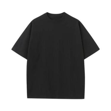 Imagem de Camiseta Masculina 100% Algodão Lisa M-5XL Para Academia, Esporte, Fit