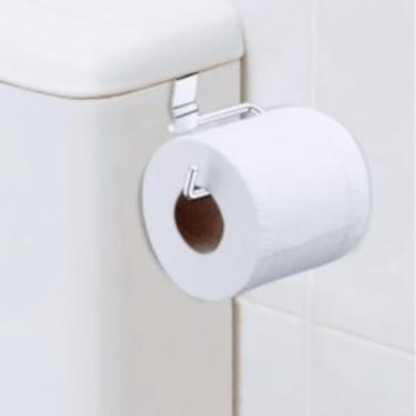 Imagem de Porta Papel Higienico，Acomoda Dois Rolos de Papel Toalha，Suspenso，Adequado para Pendurar ao Lado do Vaso SanitáRio ou na Cozinha para Armazenamento.(Unitário Cromado)