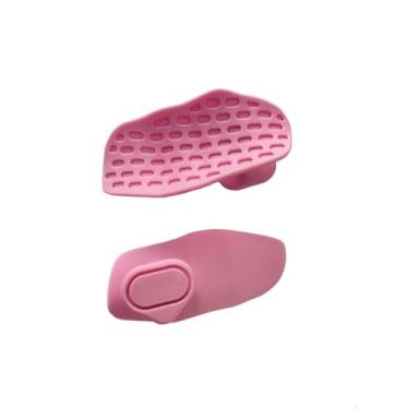 Imagem de Par de treinamento de força de mão de borracha antiderrapante texturizado, rosa, para academia, musculação e treino diário